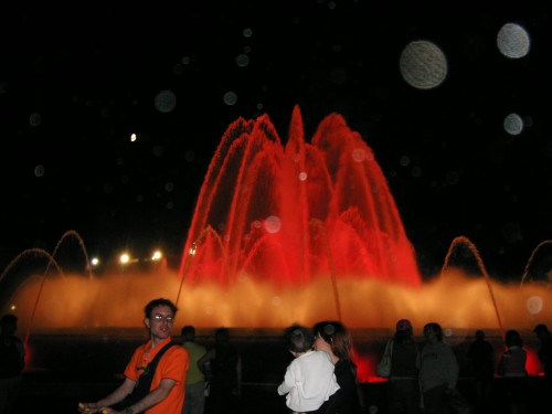 プラザ・エスパーニャの噴水ショー